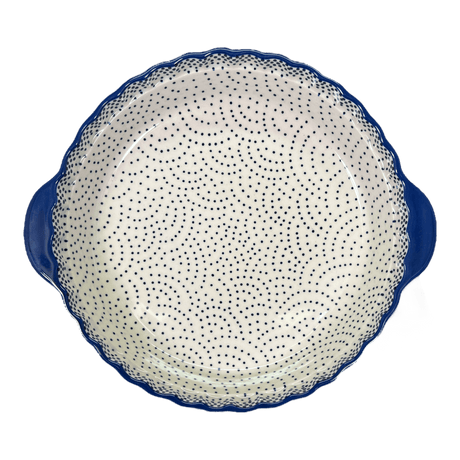 Baker, Round, Pie Plate, Handles, 9.75" in "Misty Blue" by Manufaktura | Z148U-61A