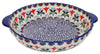 Polish Pottery Pie Plate with Handles (Scandinavian Scarlet) | Z148U-P295 at PolishPotteryOutlet.com