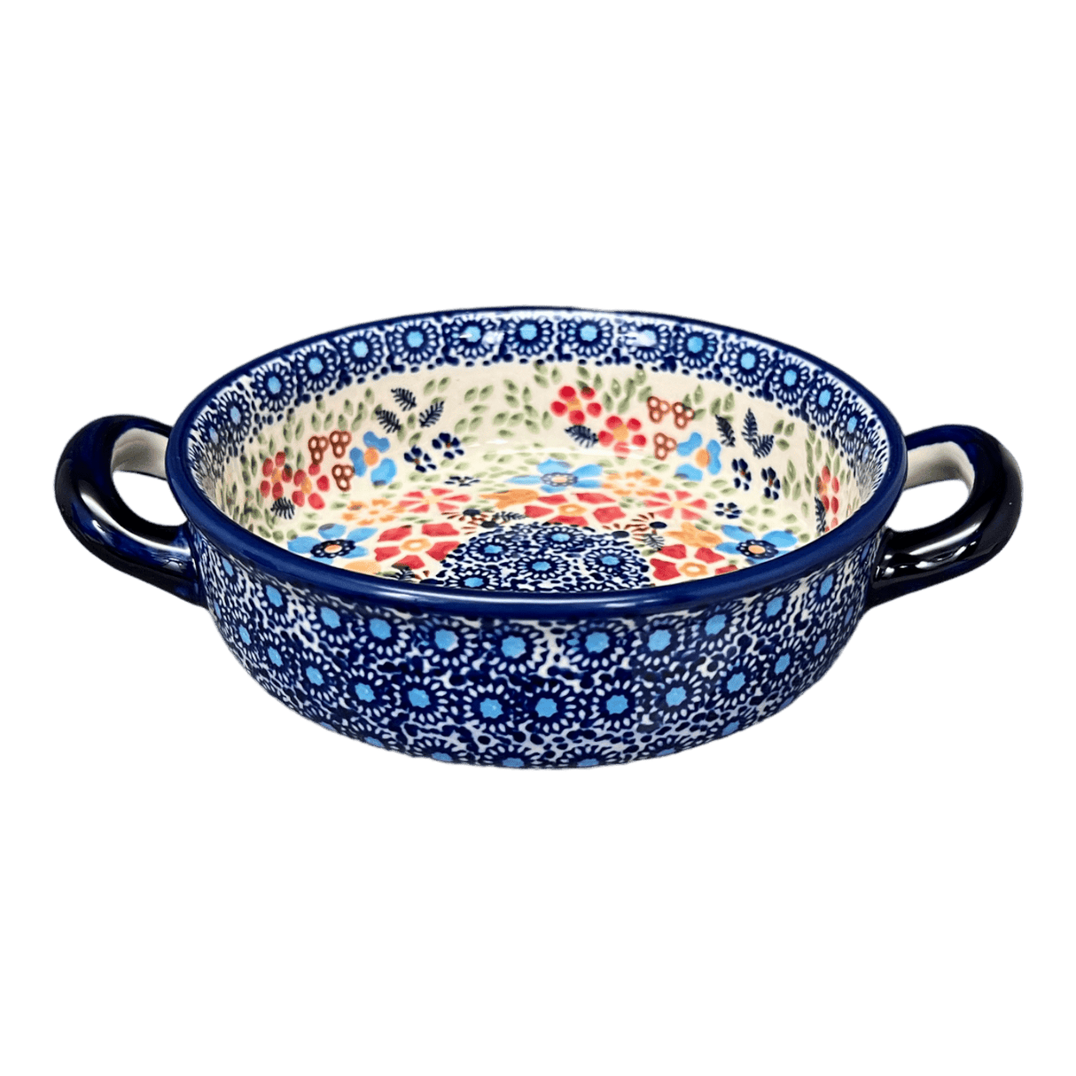 Casserole, Round, Small, 5" x 7.5" in "Festive Flowers" by Manufaktura | Z153S-IZ16