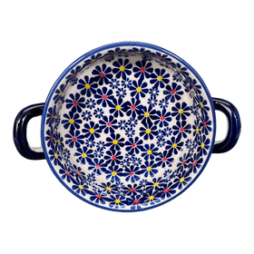 Polish Pottery Small Round Casserole (Field of Daisies) | Z153S-S001 Additional Image at PolishPotteryOutlet.com