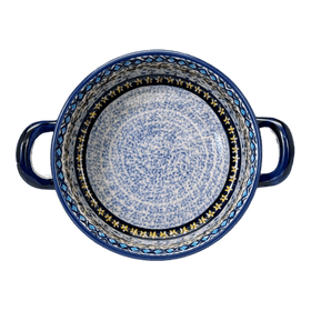 Polish Pottery Small Round Casserole (Lilac Fields) | Z153S-WK75 Additional Image at PolishPotteryOutlet.com