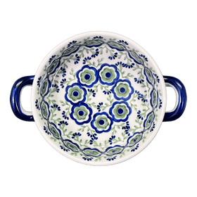 Polish Pottery Small Round Casserole (Green Tea Garden) | Z153T-14 Additional Image at PolishPotteryOutlet.com