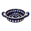 Polish Pottery Small Round Casserole (Pheasant Feathers) | Z153T-52 at PolishPotteryOutlet.com