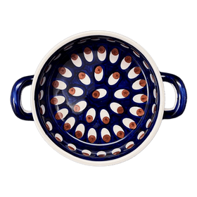 Polish Pottery Small Round Casserole (Pheasant Feathers) | Z153T-52 Additional Image at PolishPotteryOutlet.com