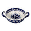 Polish Pottery Small Round Casserole (Peacock in Line) | Z153T-54A at PolishPotteryOutlet.com