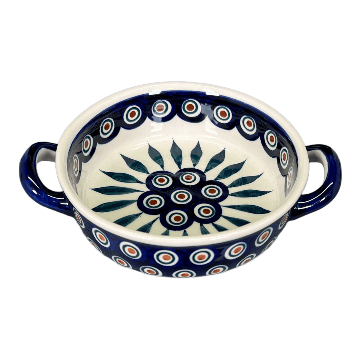 Casserole, Round, Small, 5" x 7.5" in "Peacock" by Manufaktura | Z153T-54