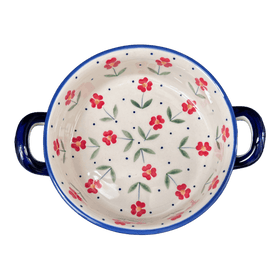 Polish Pottery Small Round Casserole W/Handles (Simply Beautiful) | Z153T-AC61 Additional Image at PolishPotteryOutlet.com