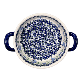 Polish Pottery Small Round Casserole (Lily of the Valley) | Z153T-ASD Additional Image at PolishPotteryOutlet.com