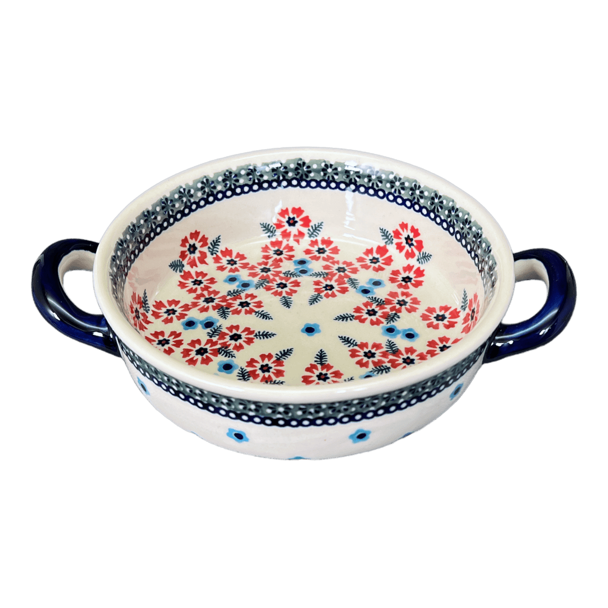 Casserole, Round, Small, 5" x 7.5" in "Floral Symmetry" by Manufaktura | Z153T-DH18