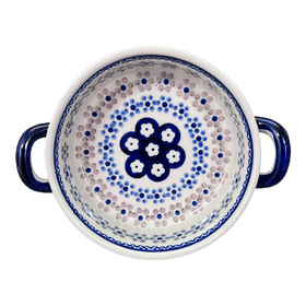 Polish Pottery Small Round Casserole (Floral Chain) | Z153T-EO37 Additional Image at PolishPotteryOutlet.com