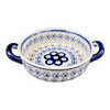 Polish Pottery Small Round Casserole (Floral Chain) | Z153T-EO37 at PolishPotteryOutlet.com