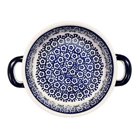 Polish Pottery Small Round Casserole (Butterfly Border) | Z153T-P249 Additional Image at PolishPotteryOutlet.com