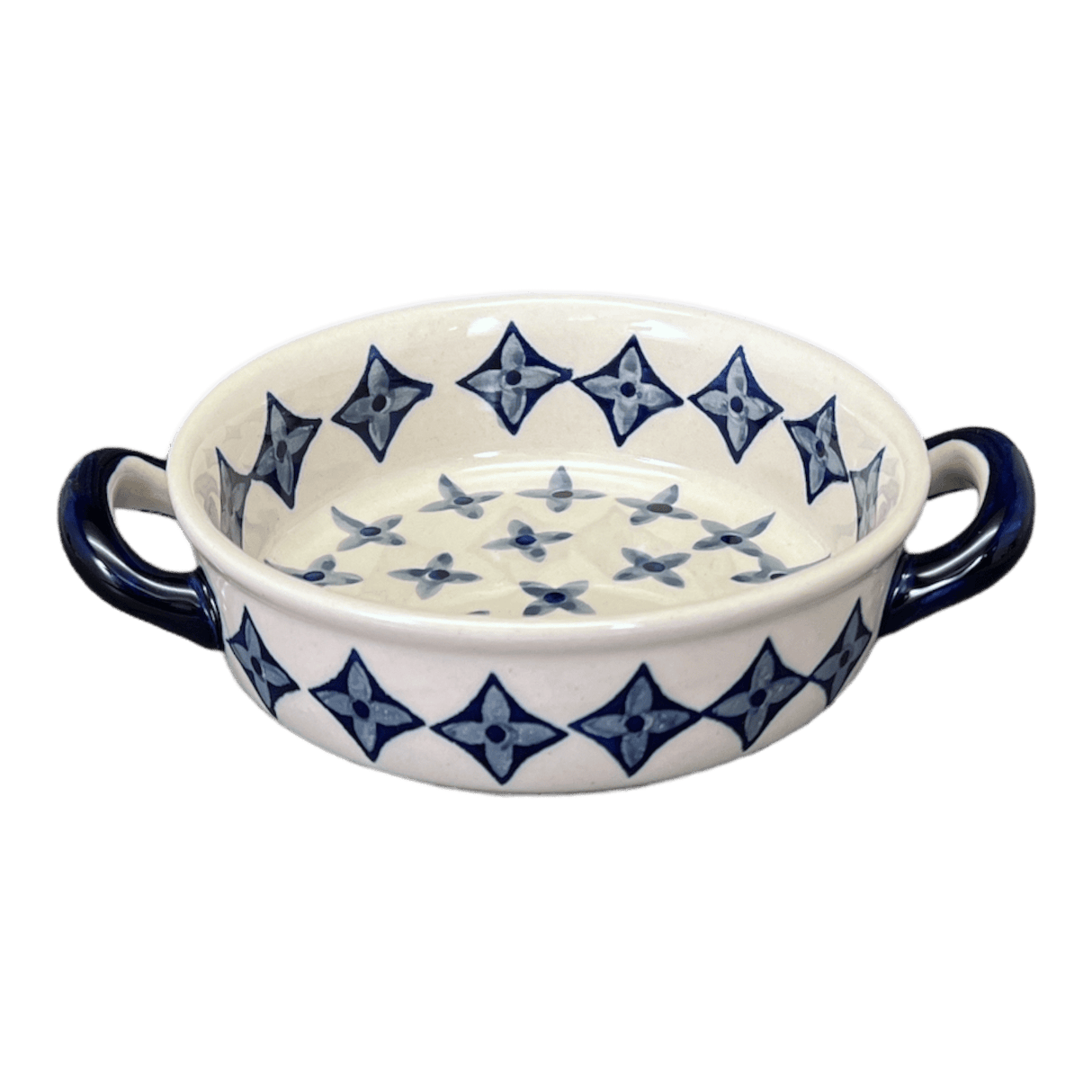 Casserole, Round, Small, 5" x 7.5" in "Field of Diamonds" by Manufaktura | Z153T-ZP04