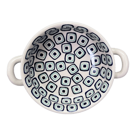 Polish Pottery Small Round Casserole (Green Retro) | Z153U-604A Additional Image at PolishPotteryOutlet.com