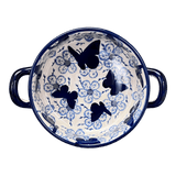 Casserole, Round, Small, 5" x 7.5" in "Blue Butterfly" by Manufaktura | Z153U-AS58