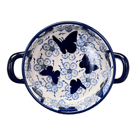 Casserole, Round, Small, 5" x 7.5" in "Blue Butterfly" by Manufaktura | Z153U-AS58