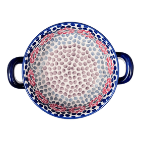 Polish Pottery Small Round Casserole (Falling Petals) | Z153U-AS72 Additional Image at PolishPotteryOutlet.com