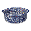 Polish Pottery 10" Deep Round Baker (Field of Daisies) | Z155S-S001 at PolishPotteryOutlet.com