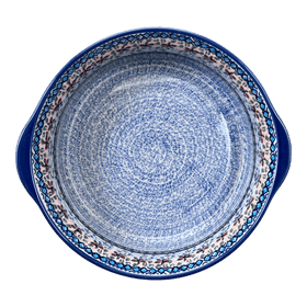 Polish Pottery 10" Deep Round Baker (Lilac Fields) | Z155S-WK75 Additional Image at PolishPotteryOutlet.com
