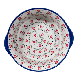 Polish Pottery 10" Deep Round Baker (Simply Beautiful) | Z155T-AC61 Additional Image at PolishPotteryOutlet.com
