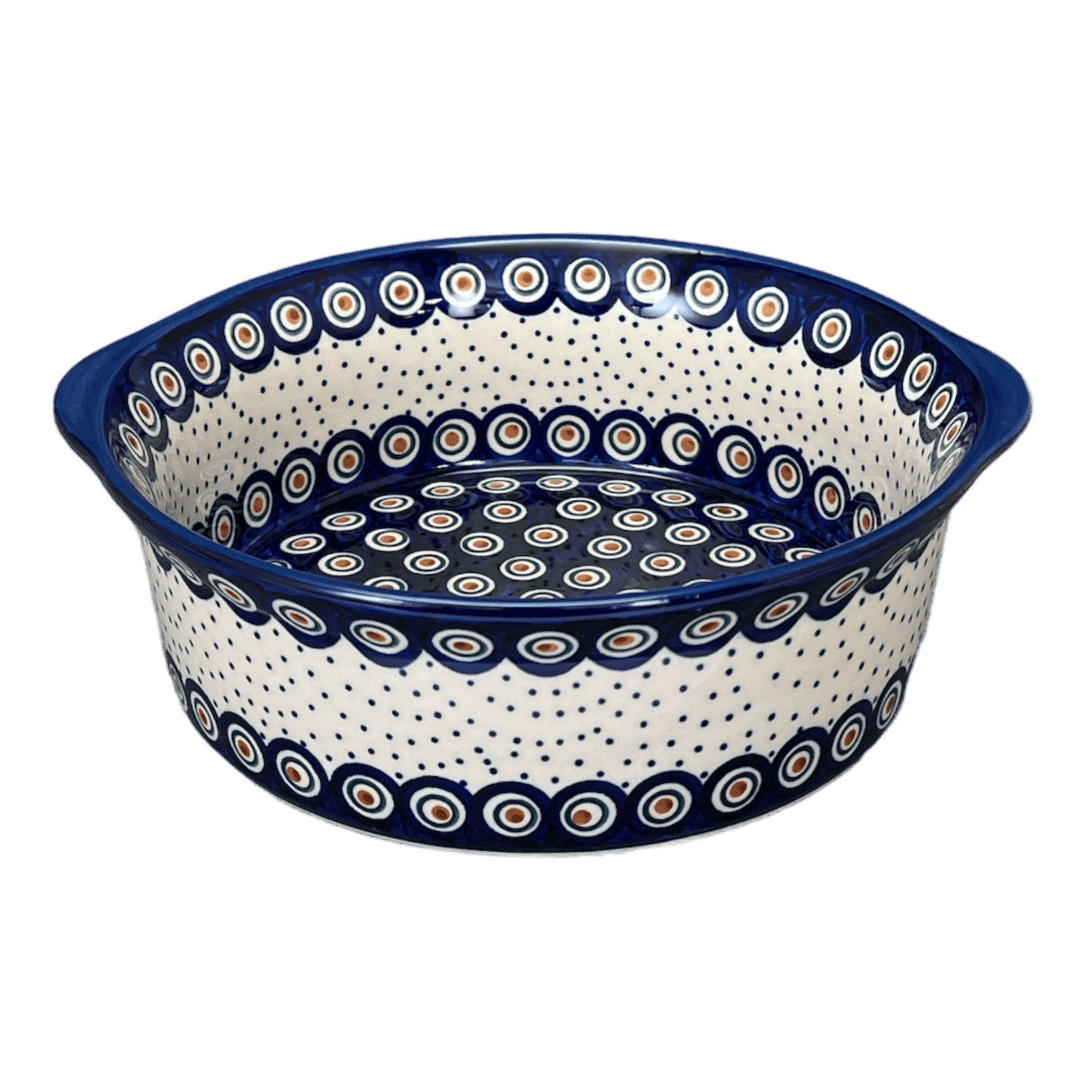 Baker, Round, Deep, 10" in "Peacock Dot" by Manufaktura | Z155U-54K