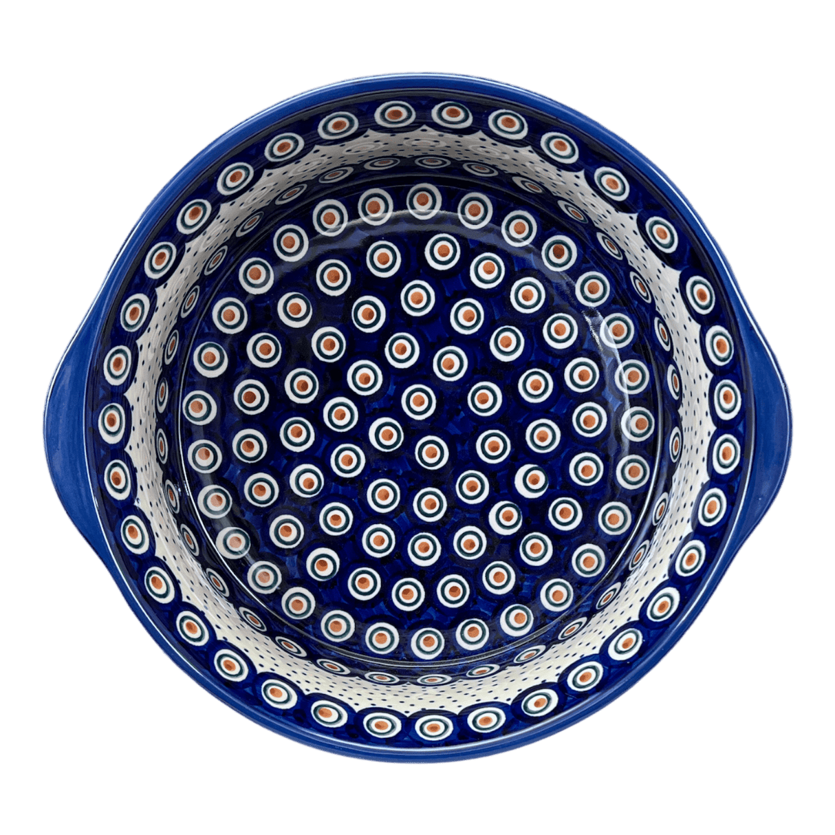 Baker, Round, Deep, 10" in "Peacock Dot" by Manufaktura | Z155U-54K