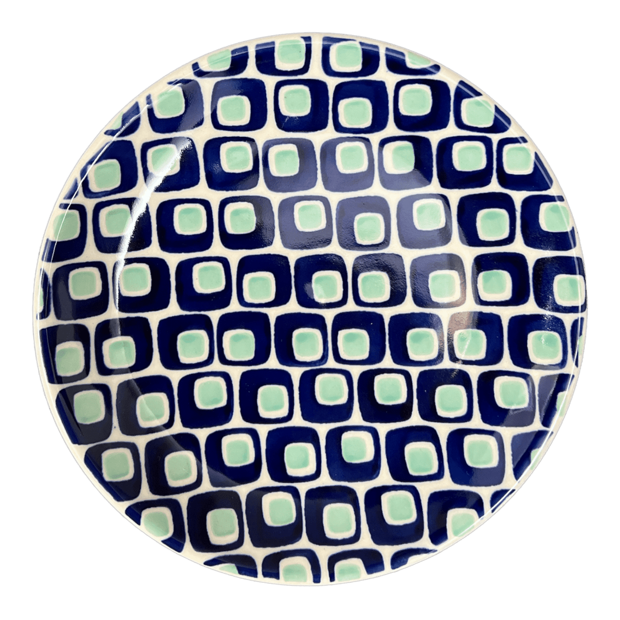 Plate, Round, Dessert, 7.25" in "Blue Retro" by Manufaktura | T131U-602A