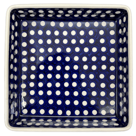 Polish Pottery 8" Square Baker (Hello Dotty) | P151T-9 Additional Image at PolishPotteryOutlet.com
