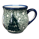 Mug, Belly Mug, 8 oz Small, WR (WR14N) in "Winter Cabin" by W.R. Ceramika | WR14N-AB1