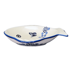 Polish Pottery Small Fish Platter (Butterfly Garden) | S014T-MOT1 Additional Image at PolishPotteryOutlet.com