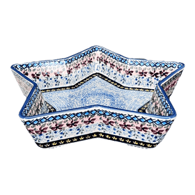 Polish Pottery Star-Shaped Baker (Lilac Fields) | M045S-WK75 Additional Image at PolishPotteryOutlet.com