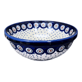 Bowl, Round, 6.75" in "Peacock Dot" by Manufaktura | M090U-54K