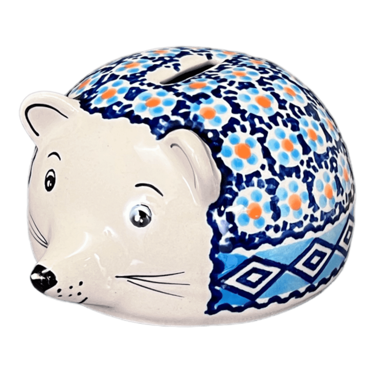 Bank, Hedgehog, 2.5" in "Blue Diamond" by Manufaktura | S005U-DHR