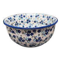 A picture of a Polish Pottery 5.5" Bowl (Scattered Blues) | M083S-AS45 as shown at PolishPotteryOutlet.com/products/5-5-bowl-scattered-blues-m083s-as45