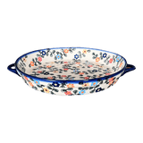 Casserole, Round Dish Handles, 11", WR (WR52C) in "Rainbow Shower" by W.R. Ceramika | WR52C-NP18