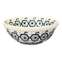 A picture of a Polish Pottery 6.75" Bowl (Green Tea Garden) | M090T-14 as shown at PolishPotteryOutlet.com/products/6-75-bowl-green-tea-garden-m090t-14