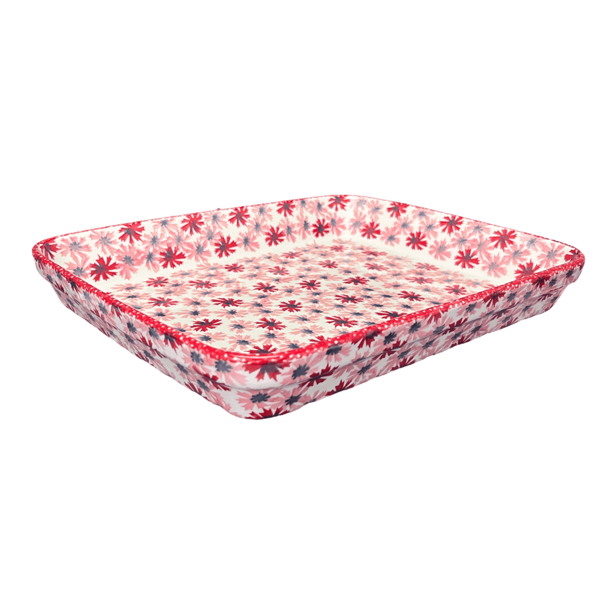 Baker, Rectangular, Shallow 10" x 13" in "Scarlet Daisy" by Manufaktura | P105U-AS73