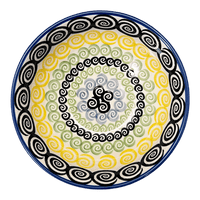 A picture of a Polish Pottery 6" Bowl (Hypnotic Night) | M089M-CZZC as shown at PolishPotteryOutlet.com/products/6-bowl-hypnotic-night-m089m-czzc