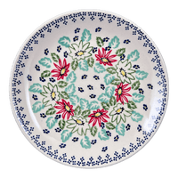 A picture of a Polish Pottery 8.5" Salad Plate (Daisy Crown) | T134T-MC20 as shown at PolishPotteryOutlet.com/products/8-5-salad-plate-daisy-crown-t134t-mc20