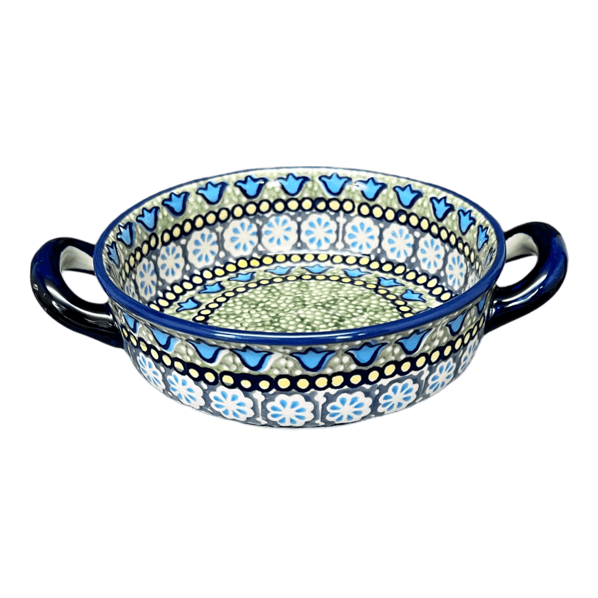 Casserole, Round, Small, 5" x 7.5" in "Blue Bells" by Manufaktura | Z153S-KLDN