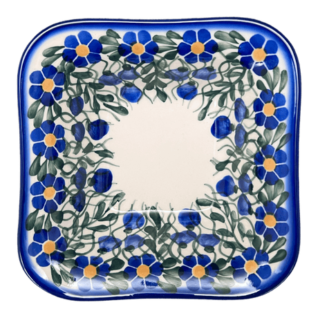 Bowl, Square, 5.25" Small, WR (WR12G) in "Modern Blue Cascade" by W.R. Ceramika | WR12G-GP1