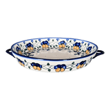 Casserole, Round Dish Handles, 11", WR (WR52C) in "Pansy Wreath" by W.R. Ceramika | WR52C-EZ2