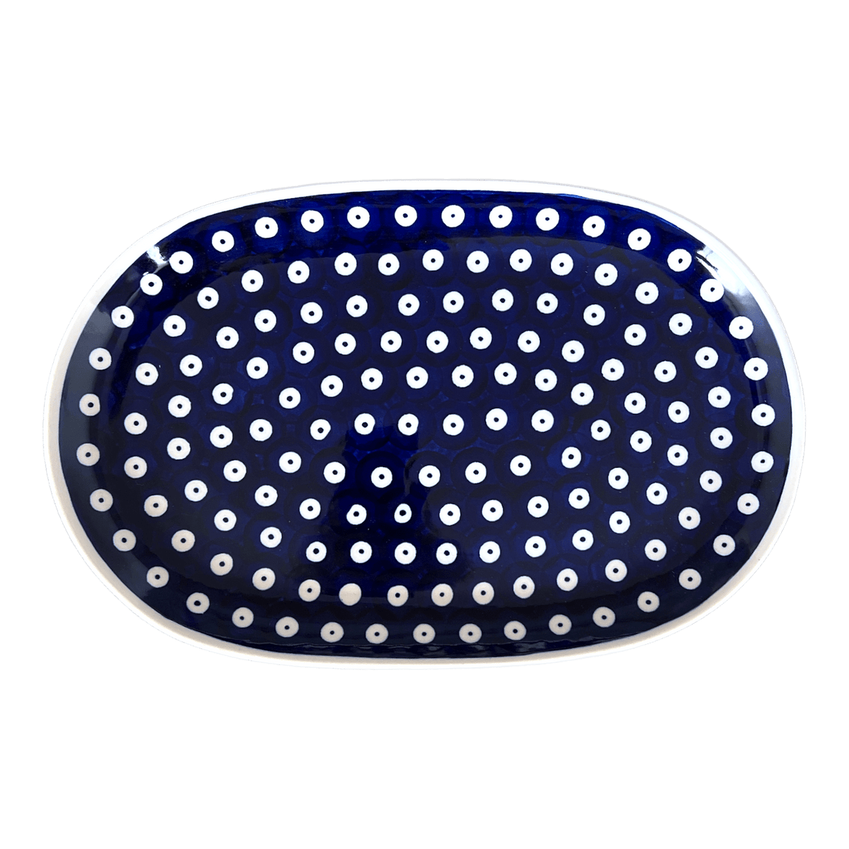 Plate, Oval, Shallow, 7" x 11" in "Dot to Dot" by Andy | NDA245-22