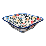 Bowl, Square, 5.25" Small, WR (WR12G) in "Rainbow Shower" by W.R. Ceramika | WR12G-NP18