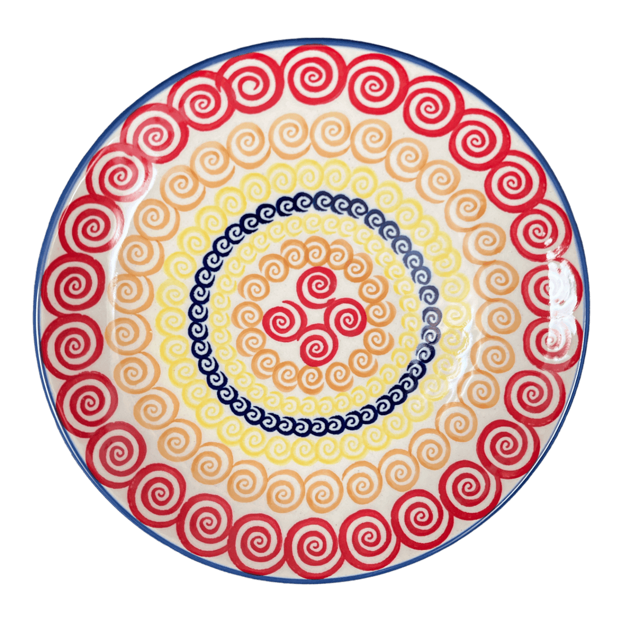 Plate, Round, Salad, 8.5" in "Psychedelic Swirl" by Manufaktura | T134M-CMZK