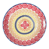 A picture of a Polish Pottery 8.5" Salad Plate (Psychedelic Swirl) | T134M-CMZK as shown at PolishPotteryOutlet.com/products/8-5-salad-plate-psychedelic-swirl-t134m-cmzk