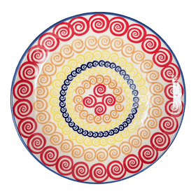 Polish Pottery 8.5" Salad Plate (Psychedelic Swirl) | T134M-CMZK Additional Image at PolishPotteryOutlet.com
