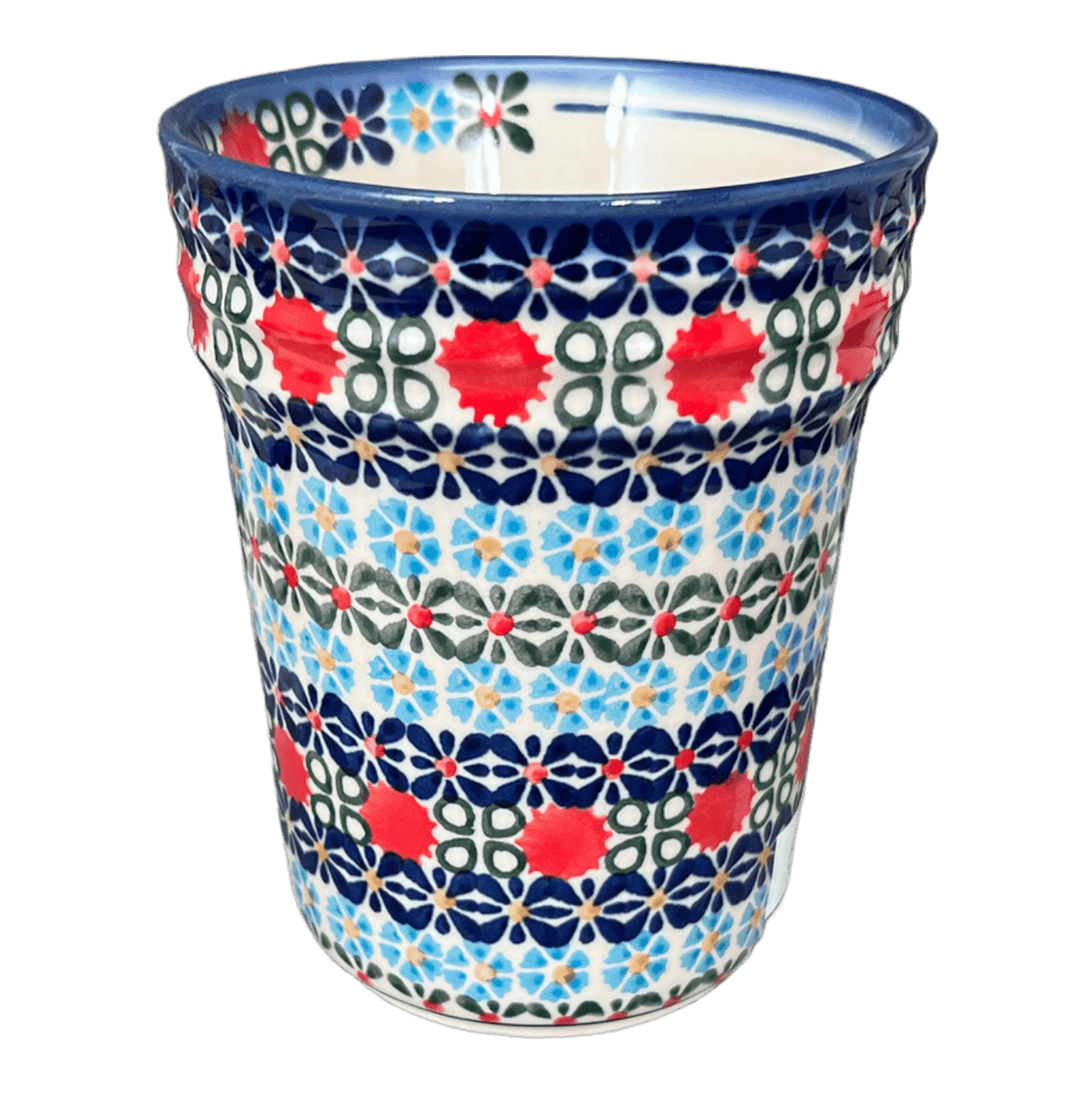 Tumbler, Ridged, 16 oz Large in "Pom-Pom Flower" by Andy | NDA345-30