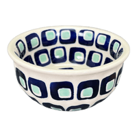 A picture of a Polish Pottery 4.5" Bowl (Blue Retro) | M082U-602A as shown at PolishPotteryOutlet.com/products/4-5-bowl-blue-retro-m082u-602a