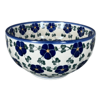 A picture of a Polish Pottery Deep 8.5" Bowl (Blue Tethered Blossoms) | NDA192-4 as shown at PolishPotteryOutlet.com/products/deep-8-5-bowl-blue-tethered-blossoms-nda192-4